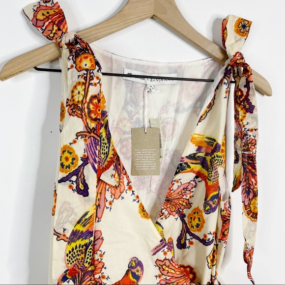 Madewell Banjanan Tropical Floral Wrap Midi Dress - Picture 11 of 14